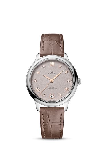Omega De Ville Master Chronometer 34 Stainless Steel / Rose - Grey - Diamond